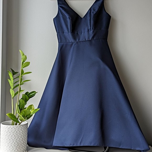 NWT Alfred Sung - Satin High/Low Gown - Picture 4 of 6